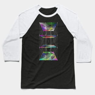 Multi-colored parallelepiped Baseball T-Shirt